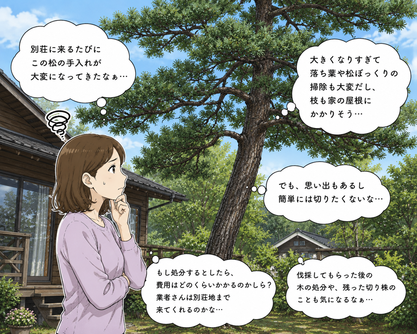 剪定と不要樹木の処理