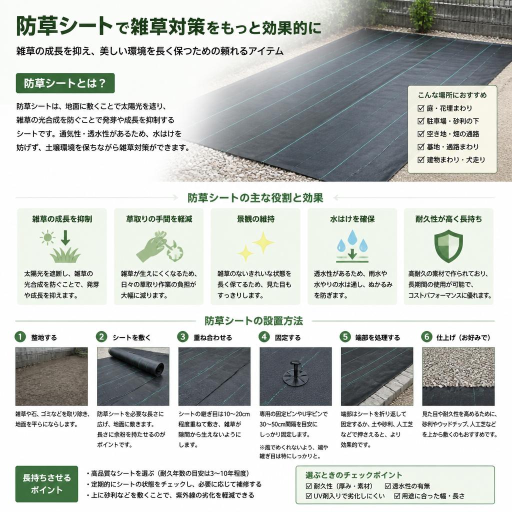 2. 防草シートとは？