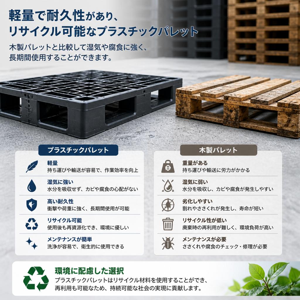プラスチックパレットの利点